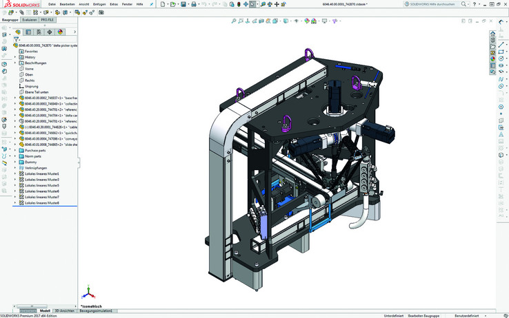 Mechanical and electrical design is structured according to function assemblies.
