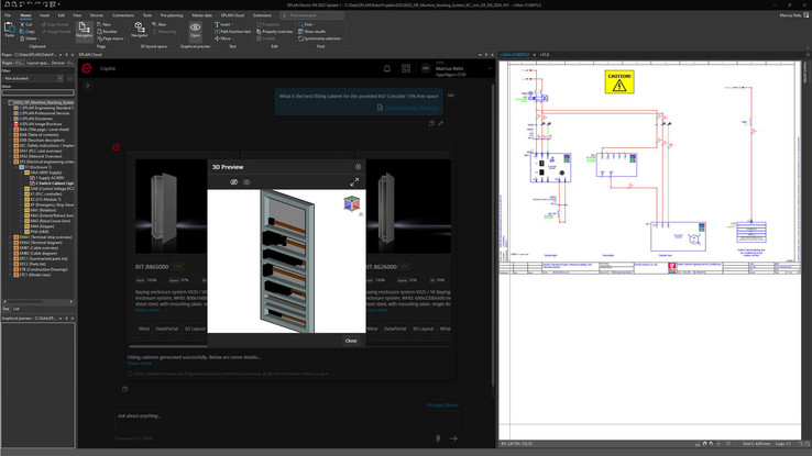 EPLAN은 Microsoft Azure OpenAI 서비스 기반의 사용 사례를 제시합니다. EPLAN은 Microsoft Azure OpenAI 서비스 기반의 사용 사례를 제시합니다.