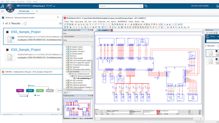 EPLAN and 3DExperience from Dassault Systèmes are now harmonised, while the PLM 3DExperience Connector automates routine tasks.