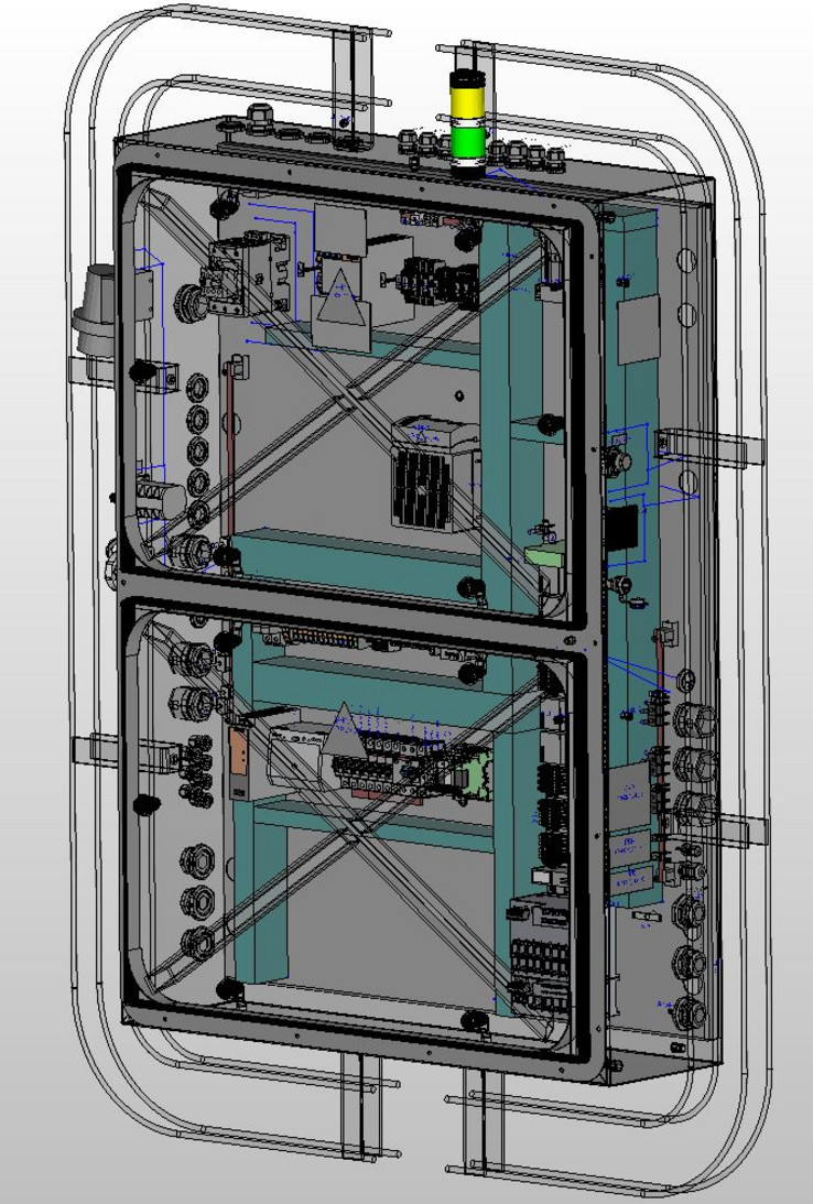 Hub control cabinet 허브 제어 캐비닛은 EPLAN Pro Panel을 통해 설계됩니다.